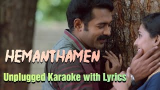 Hemanthamen  Unplugged Karaoke with Lyrics Kohinoor Asif Ali Vijay Yesudas Rahul RajFl [upl. by Vachill]