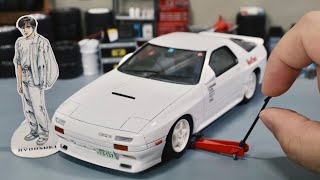 Ryosuke Takahashis Initial D FC3S Mazda RX7 Model Car Full Build Step By Step ASMR [upl. by Hadwin]