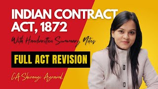 Indian Contract Act 1872  Full ICA Revision Lecture  CMA Inter CA Foundation amp CMA Foundation [upl. by Ansilme]