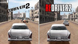 Driver 2 PSX vs REDRIVER 2 PC  Side by Side Comparison [upl. by Wehtta]