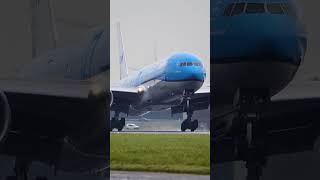 Beautiful Landing KLM 777 at Amsterdam [upl. by Yhprum]