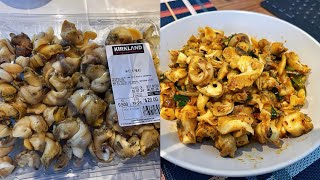 How to cook whelks Butter and Scallion Spicy StirFried Whelk Meat 黄油香葱爆炒海螺肉🐚 [upl. by Ellenrahc404]