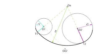 Empalme exterior de dos circunferencias [upl. by Henleigh358]