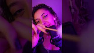 wet mouth sounds amp fuzzy stick part II  asmr [upl. by Lowney578]