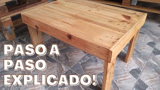 Como hacer una MESA DE CENTRO con PALETS [upl. by Moule]