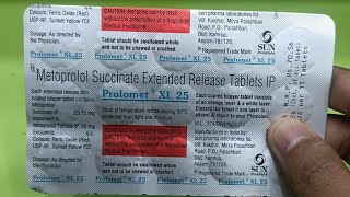 Prolomet  Metoprolol Succinate Extended Release Tablets Uses In Hindi  Prolomet XL 25 mg Tablet [upl. by Vierno140]