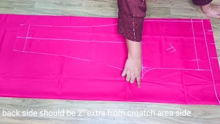 36quot Hip size step by step cutting of plazo pant [upl. by Notneiuq]