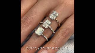 Radiant Cut Ring Comparison 2 to 25 carats [upl. by Olyhs]