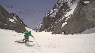 Couloir des Amethystes Argentiere Glacier Chamonix [upl. by Kaylyn]