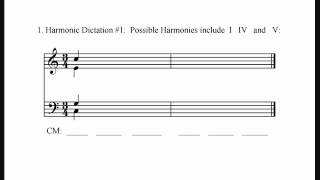 Harmonic Dictation 1 Easy [upl. by Lipfert]