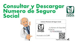 Como Consultar y Descargar Mi NUMERO de SEGURO SOCIAL NSS l IMSS 2021 [upl. by Iyre]