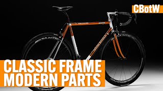 Building up a CLASSIC STEEL ROAD FRAME with MODERN bicycle parts [upl. by Tsirhc]