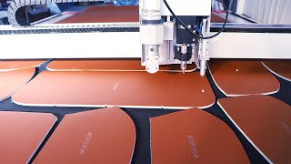 Leather Cutting Machine  CNC Leather Cutting Machine  Automatic Leather Cutting Machine [upl. by Ydnes]