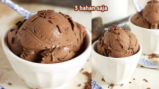 3 BAHAN SAJA TANPA MIXER  RESEP ES KRIM CHOCOLATOS TERENAK DAN LEMBUT [upl. by Aehsrop]