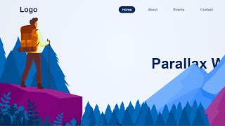 How To Make Parallax Effect Websites with HTML CSS and JavaScript  StepbyStep Tutorial [upl. by Adelle]