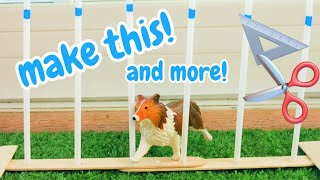 4 Easy Crafts for Your Schleich Dogs [upl. by Aitnic]