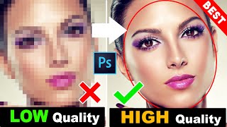 1 Click How to depixelate images and convert into HighQuality photos  Upscale and Enhance images [upl. by Monika]