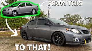 INSANE TRANSFORMATION ON TOYOTA COROLLACorolla Build [upl. by Penn]