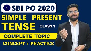 Simple Present Tense  English Grammar  SBI PO 2020  Class 1  Tarun Grover [upl. by Hortense]