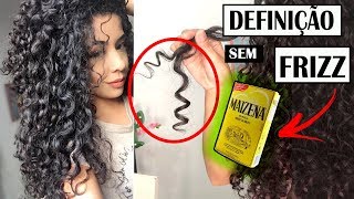 SUPER HIDRATAÇÃO DE MAIZENA  CACHOS MEGA DEFINIDOS E SEM FRIZZ [upl. by Jung]