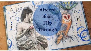 My Latest Altered Vintage Book Flip Through Eye candy plus some ideas and techniques [upl. by Mundy]