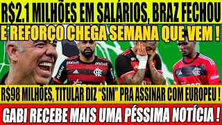 R21 MILHÕES EM SALÁRIOS BRAZ FECHOU CONTRATAÇÃO A PEDIDO DO TITE E REFORÇO CHEGA SEMANA QUE VEM [upl. by Effy217]