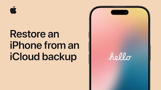 How to restore your iPhone from an iCloud backup  Apple Support [upl. by Joell]