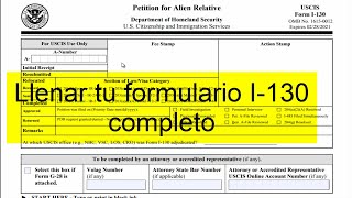 llenar el formulario I130 completo [upl. by Kandace]