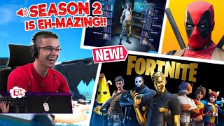 Nick Eh 30s FIRST REACTION to Fortnite Season 2 Chapter 2 [upl. by Mloc]