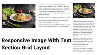 Responsive Image With Text Section Design Using CSS Grid  Grid Layout  DeveloperHub [upl. by Udenihc]