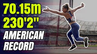 VIDEO ANALYSIS  American Womans Discus Throw Record  Valarie Allman 7015m [upl. by Laney]