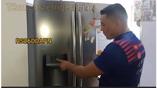 REFRIGERADOR SAMSUNG RS26DDAPN  SE APAGA SOLA Y NO ENFRÍA BIEN  MUESTRA CÓDIGO DE FALLA EN EL PN [upl. by Hansen]