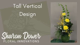 How to Make a LineVertical Flower Arrangement FloristryFlower Arranging [upl. by Rettke]