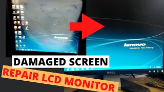 Repair LCD monitor Screen Change Polarizer Layer  Perfect no bubbles left [upl. by Kerk]