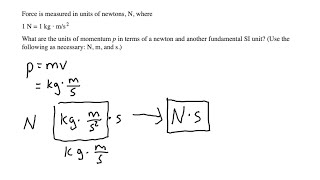 Physics  Force is measured in units of newtons N where 1 N  1 kg · ms2 [upl. by Sremlahc]