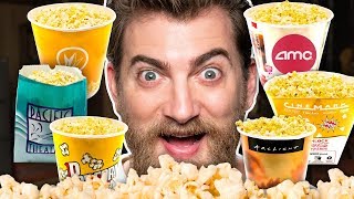 Which Movie Theater Makes The Best Popcorn Taste Test [upl. by Synned]