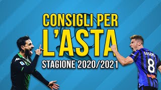 CONSIGLI ASTA FANTACALCIO 202021  ANALISI SQUADRA PER SQUADRA [upl. by Anyat]