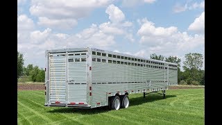 A quick tour of the Featherlite Model 8270 Semi Livestock Trailer [upl. by Jaylene561]