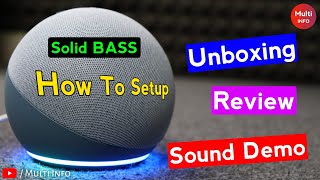 Alexa Echo Dot 4th Generation 2023  How To Setup In Hindi  Unboxing And Review Sound Test  Multi [upl. by Jourdain]