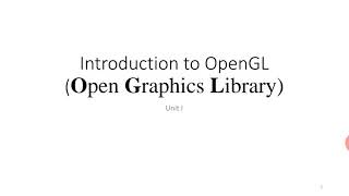 Introduction to OpenGL [upl. by Akehsat]