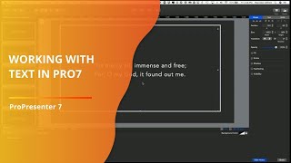 ProPresenter 7 Tutorial Working with lyric and sermon text [upl. by Reece]