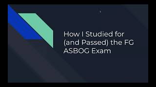 How I Studied for and Passed the FG ASBOG Exam [upl. by Lachlan]