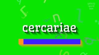 HOW TO PRONOUNCE CERCARIAE [upl. by Anthea]