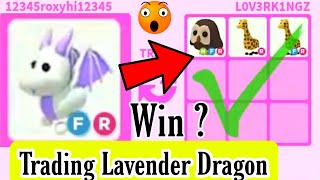 Trading New Lavender Dragon In Adopt Me [upl. by Barcus]