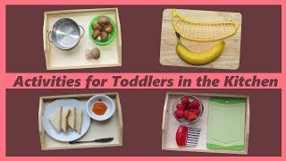 How to montessori in the kitchen Activities for toddlers Chopping and Slicing Practical life [upl. by Atonsah]