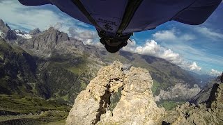 GoPro Wingsuit Flight Through 2 Meter Cave  Uli Emanuele [upl. by Arraeic]