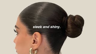 sleek bun tutorial model inspired [upl. by Attenborough538]