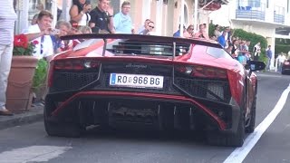 Lamborghini Aventador SV Sound Compilation  Revs Flames Acceleration [upl. by Harding]