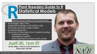 R for Plant Breeders Statistical Models [upl. by Eizzo]