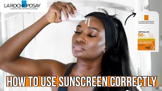 HOW TO USE SPF  SUNSCREEN CORRECTLY  LA ROCHE POSAY [upl. by Annam]